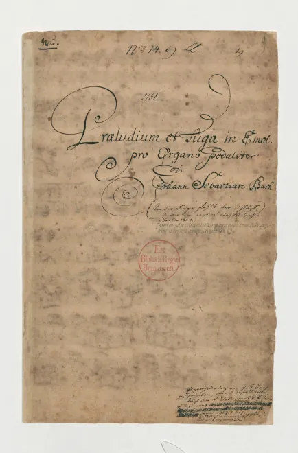 First page of Prelude and Fugue in E minor