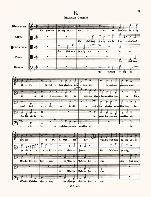 First page of Es sind doch selig alle die