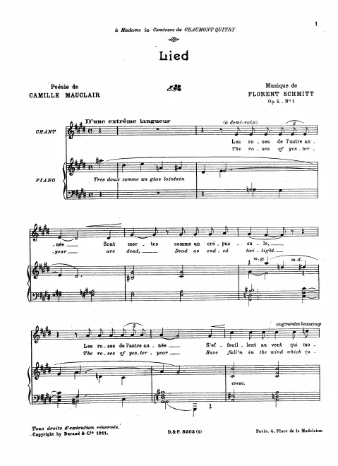 First page of 3 Mélodies