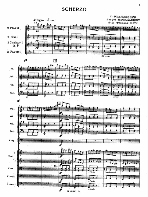 First page of Scherzo