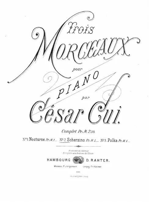 First page of 3 morceaux