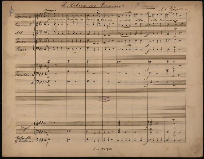 First page of Libera me (II)