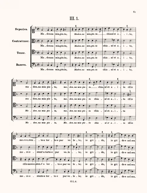 First page of Madonna, mia pietà