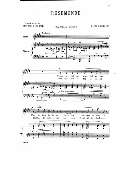 First page of Rosemonde