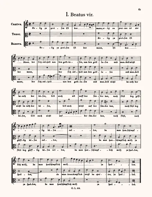 First page of Selig zu preisen ist der mann