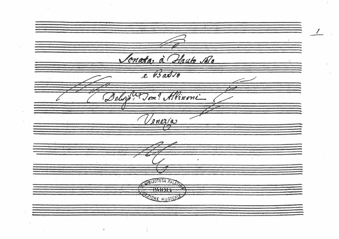 First page of Violin Sonata in A minor