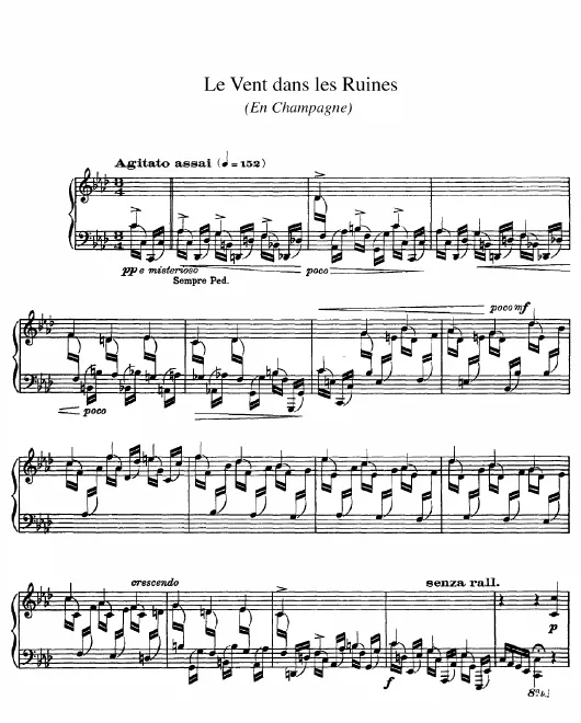 First page of Le vent dans les ruines