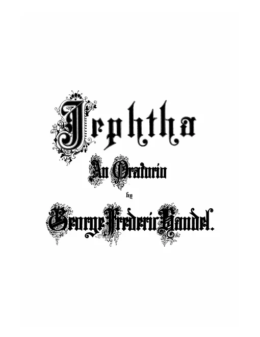 First page of Jephtha
