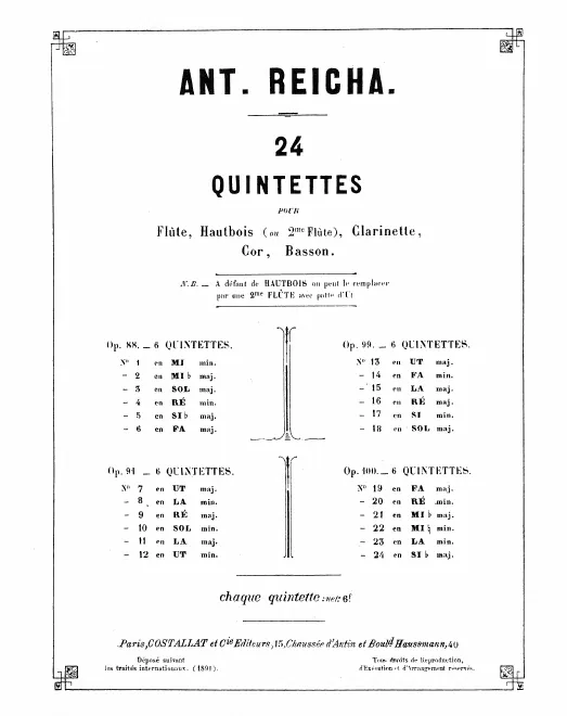 First page of Wind Quintet