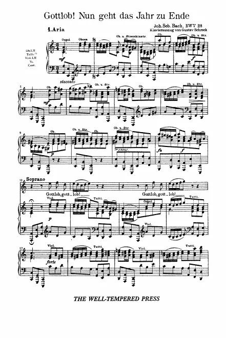 First page of Gottlob! nun geht das Jahr zu Ende