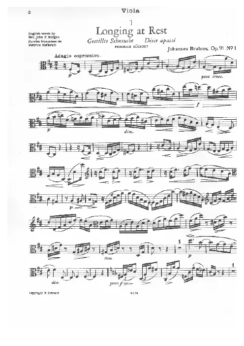 First page of 2 Gesänge