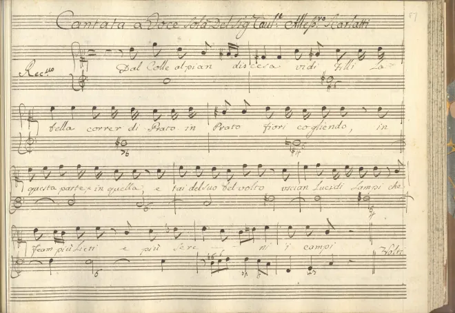 First page of Dal colle al pian discesa