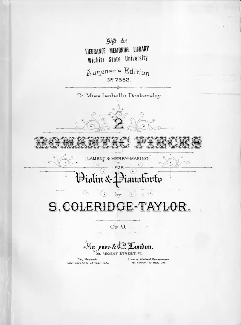 First page of 2 Romantic Pieces