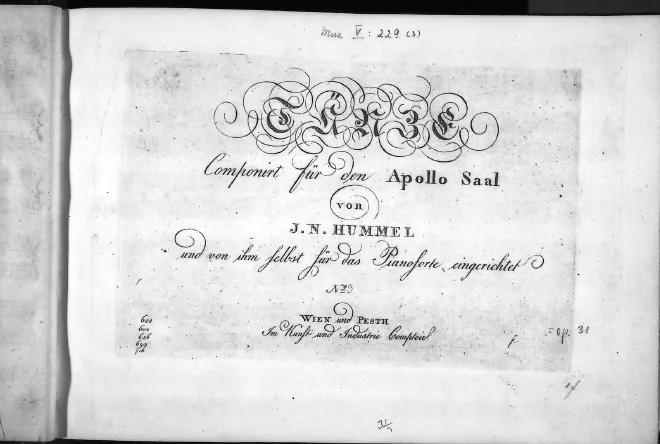 First page of Tänze für den Apollo Saal
