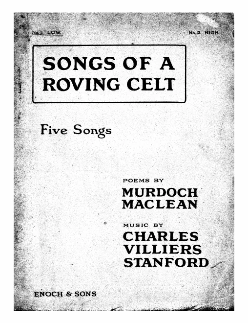 First page of Songs of a Roving Celt