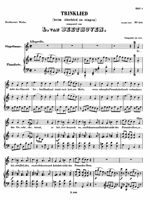 First page of Trinklied