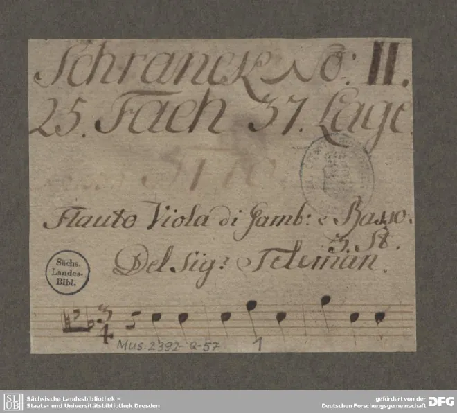 First page of Triosonata in G minor