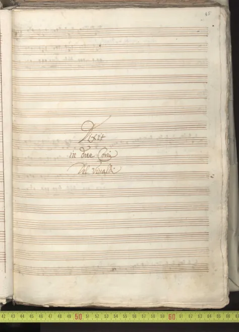 First page of Dixit Dominus in D major, RV 594