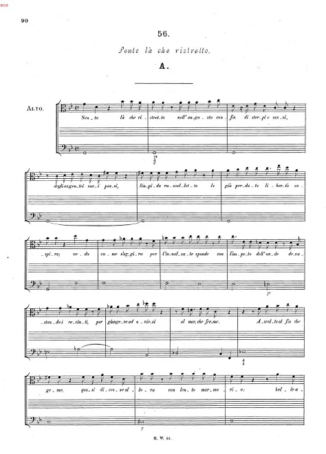 First page of Sento là che ristretto, HWV 161a