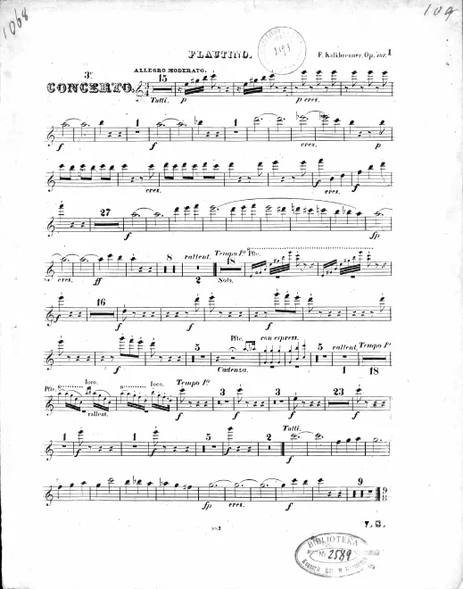 First page of Troisième concerto pour le piano-forte avec accompagnement d'orchestre ad libitum