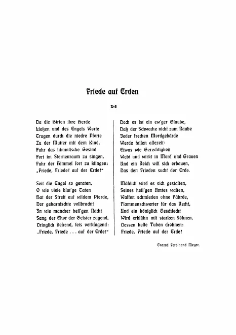 First page of Friede auf Erden