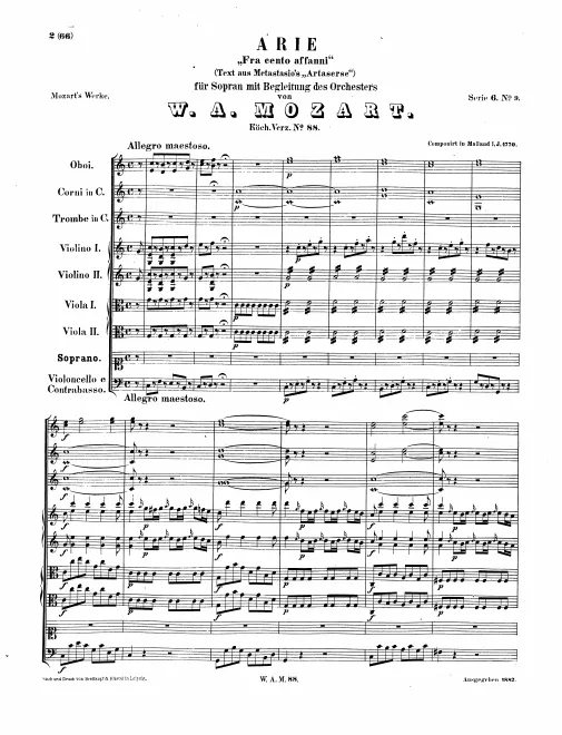 First page of Fra cento affanni