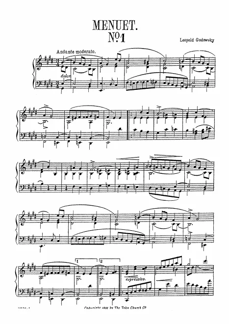 First page of Menuet No.1