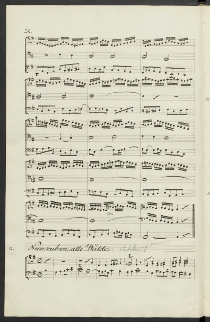 First page of Nun ruhen alle Wälder