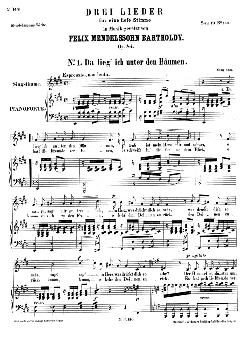 First page of 3 Lieder