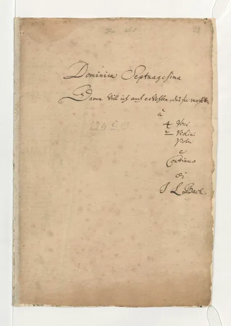 First page of Darum will ich auch erwehlen, das sie verspotten, JLB 3