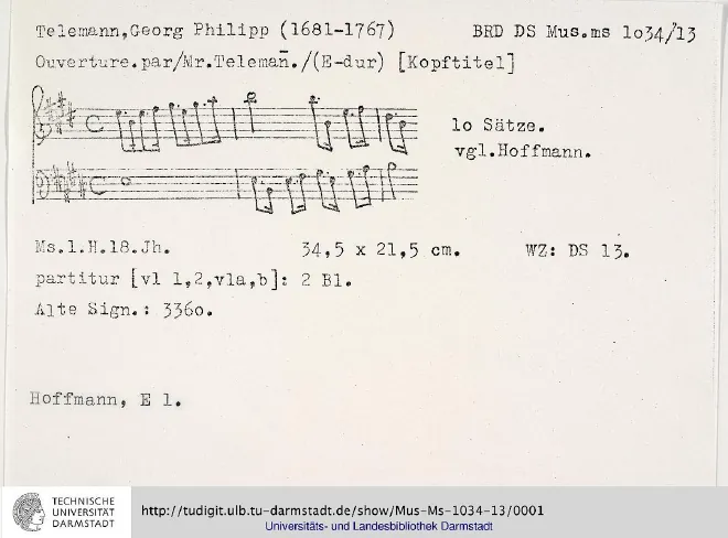 First page of Ouverture-Suite