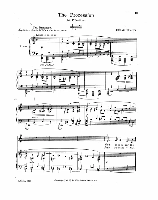 First page of La procession