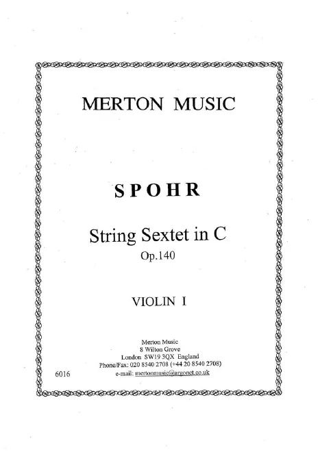 First page of String Sextet