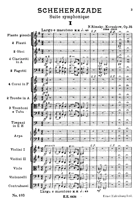 First page of Scheherazade