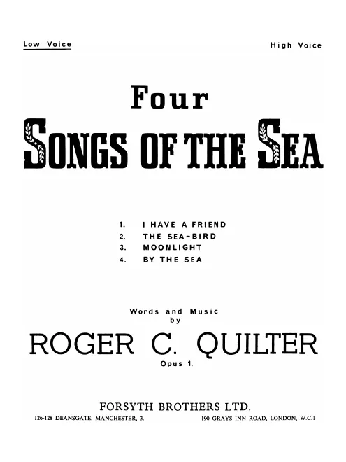 First page of 4 Songs of the Sea