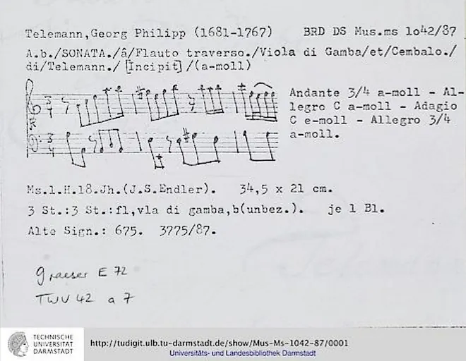 First page of Trio Sonata