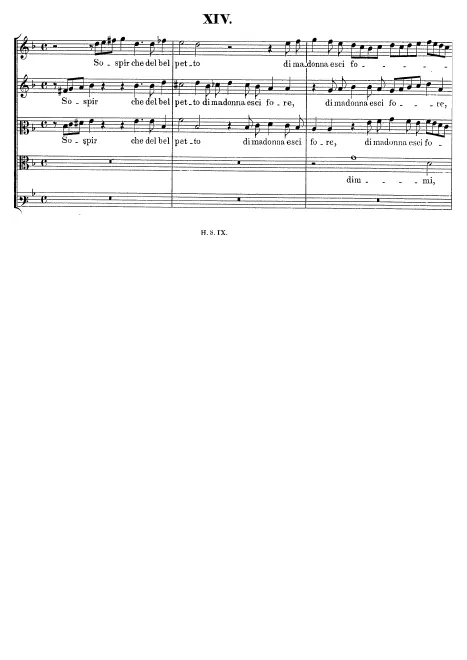 First page of Sospir che del bel petto