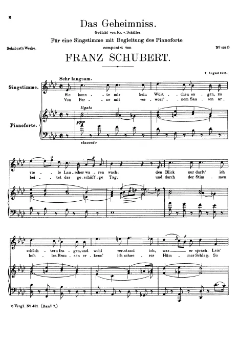 First page of Das Geheimnis