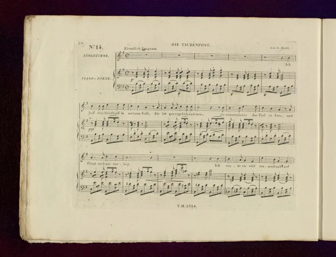 First page of Die Taubenpost