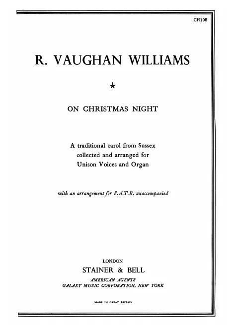 First page of On Christmas Night