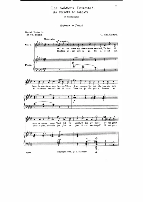 First page of La fiancée du soldat