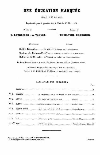 First page of Une éducation manquée