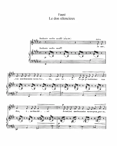 First page of Le don silencieux