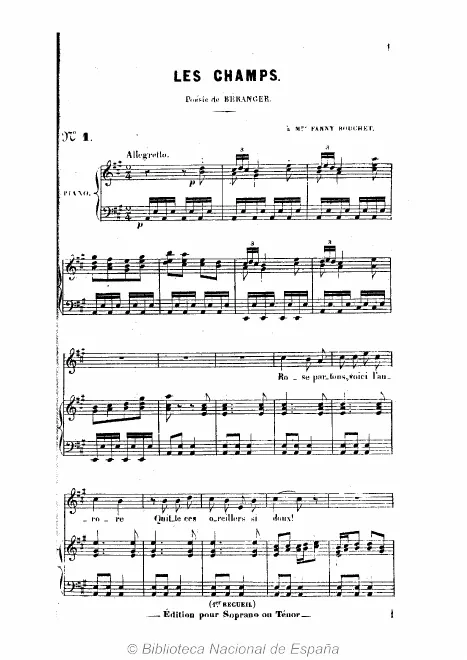 First page of Les champs