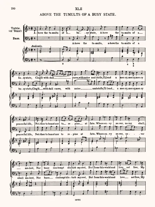 First page of Above the Tumults of a Busy State