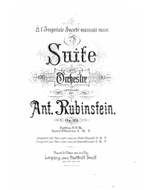 First page of Suite for Orchestra