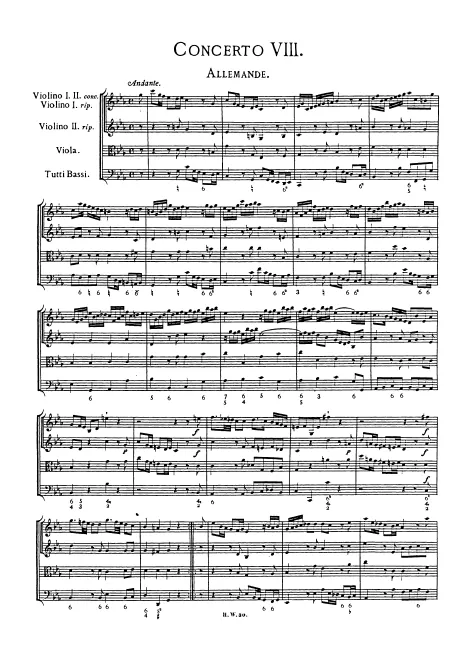 First page of Concerto Grosso in C minor