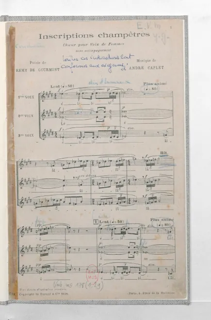 First page of Inscriptions champêtres