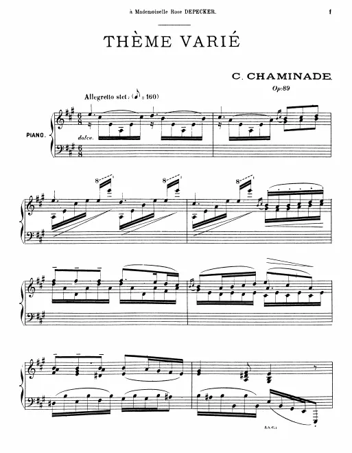 First page of Thème varié