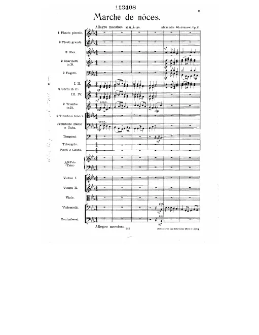 First page of Marche de noces